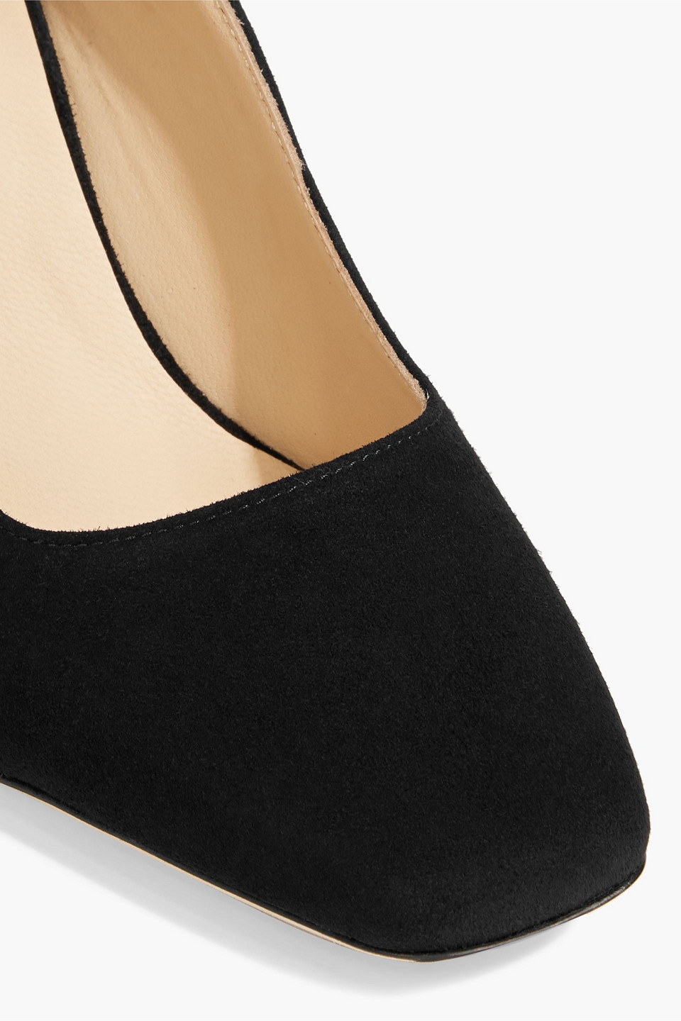 Shop Iris & Ink Laney Suede Pumps In Black