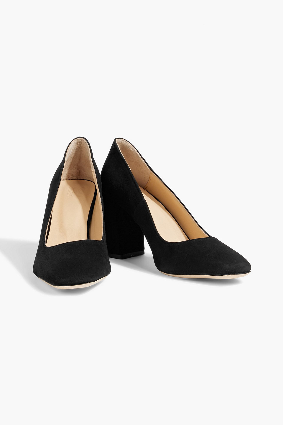 Shop Iris & Ink Laney Suede Pumps In Black