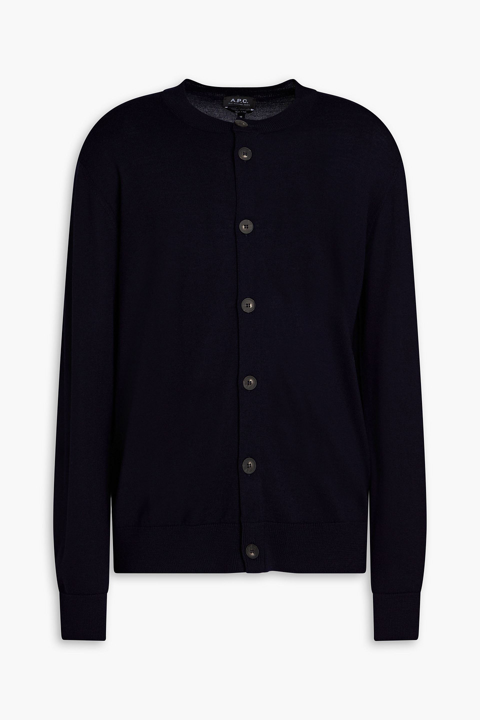 a.p.c. - wool cardigan - blue - l
