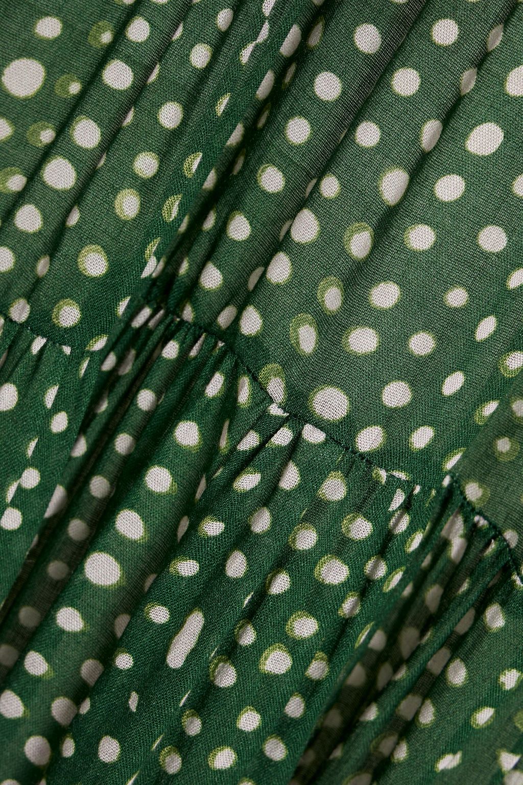 IRIS & INK Amelia tiered polka-dot gauze midi dress