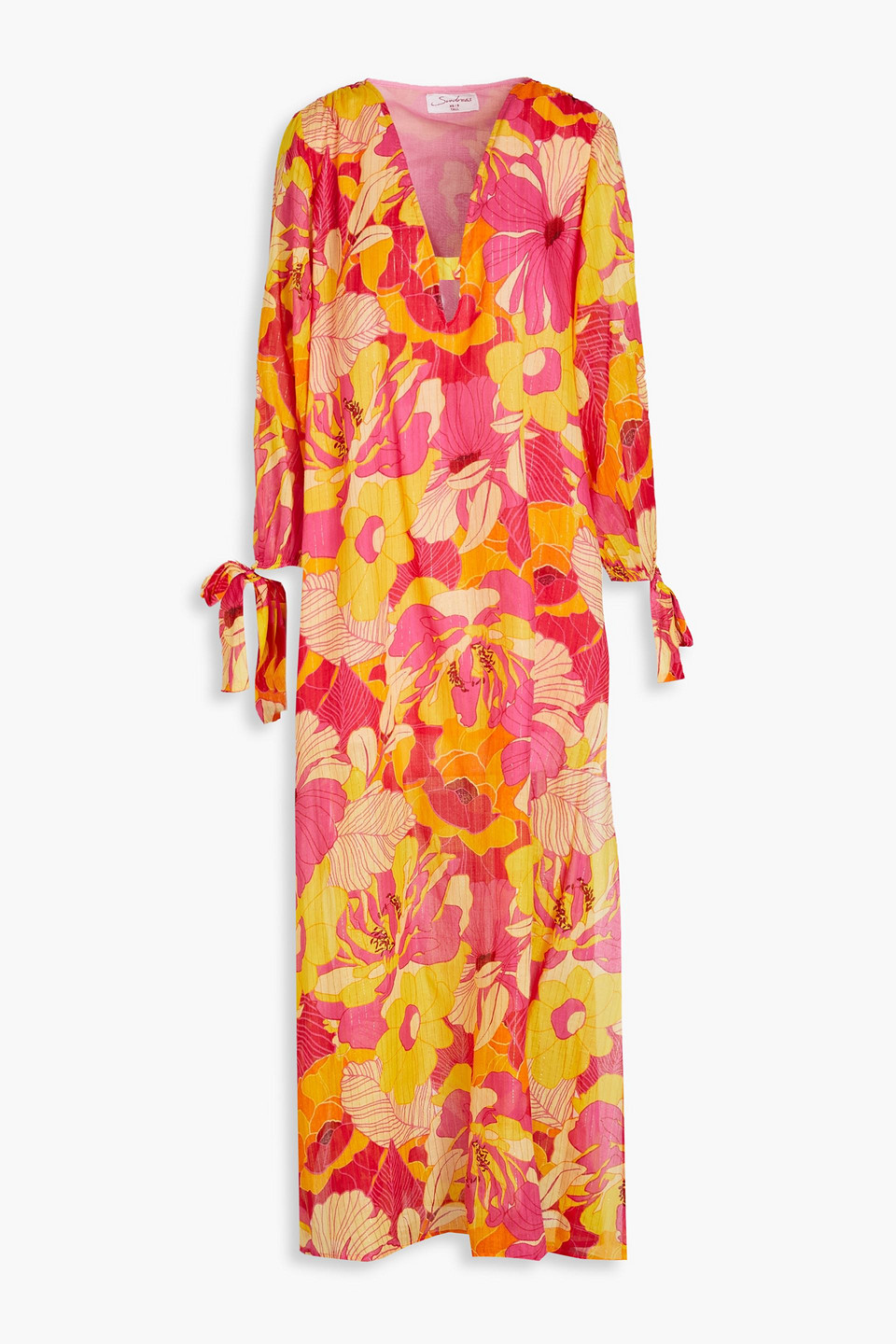 Dolores floral-print cotton-blend voile maxi dress