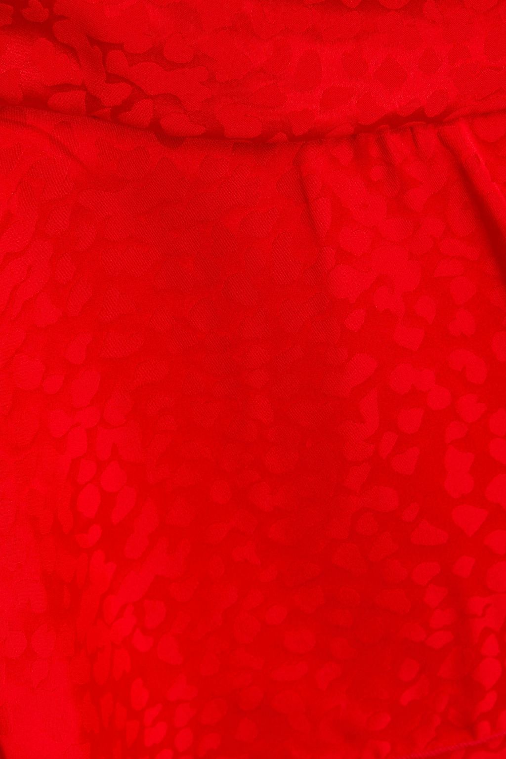 BALMAIN Ruffled silk-satin jacquard skirt