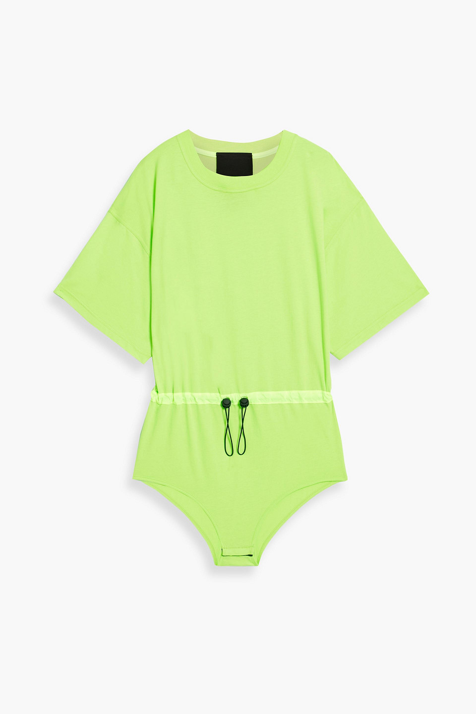 Red Valentino Neon Cotton-jersey Bodysuit In Bright Yellow