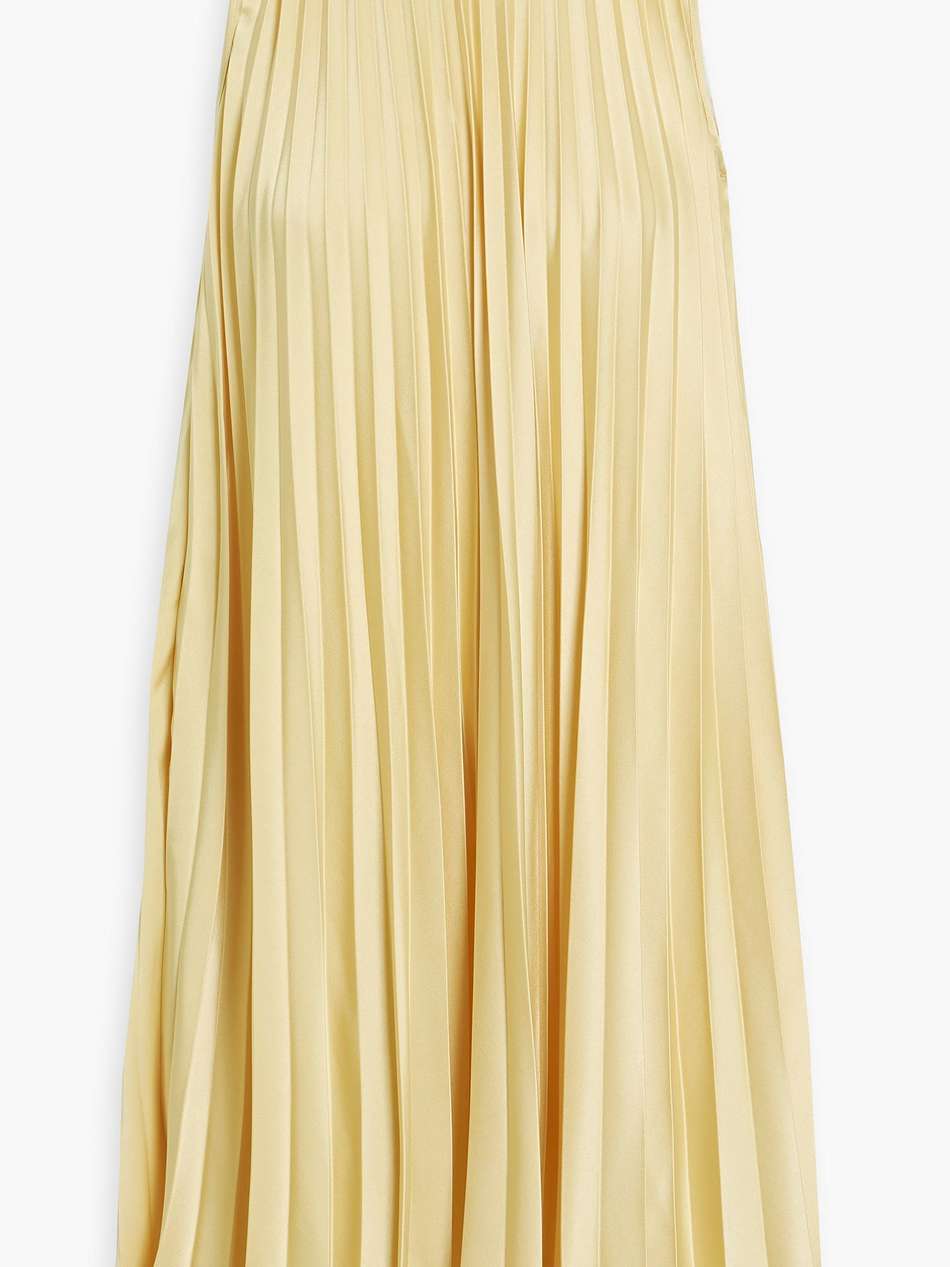 plissé-satin mini dress