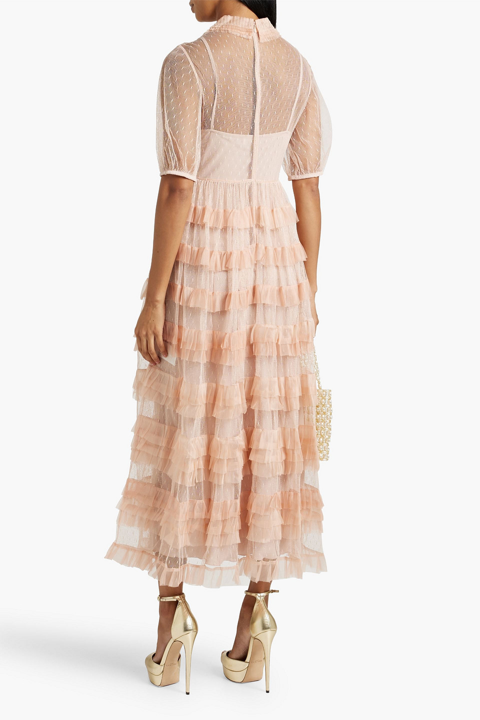 REDValentino Ruffled point d'esprit midi dress | Smart Closet
