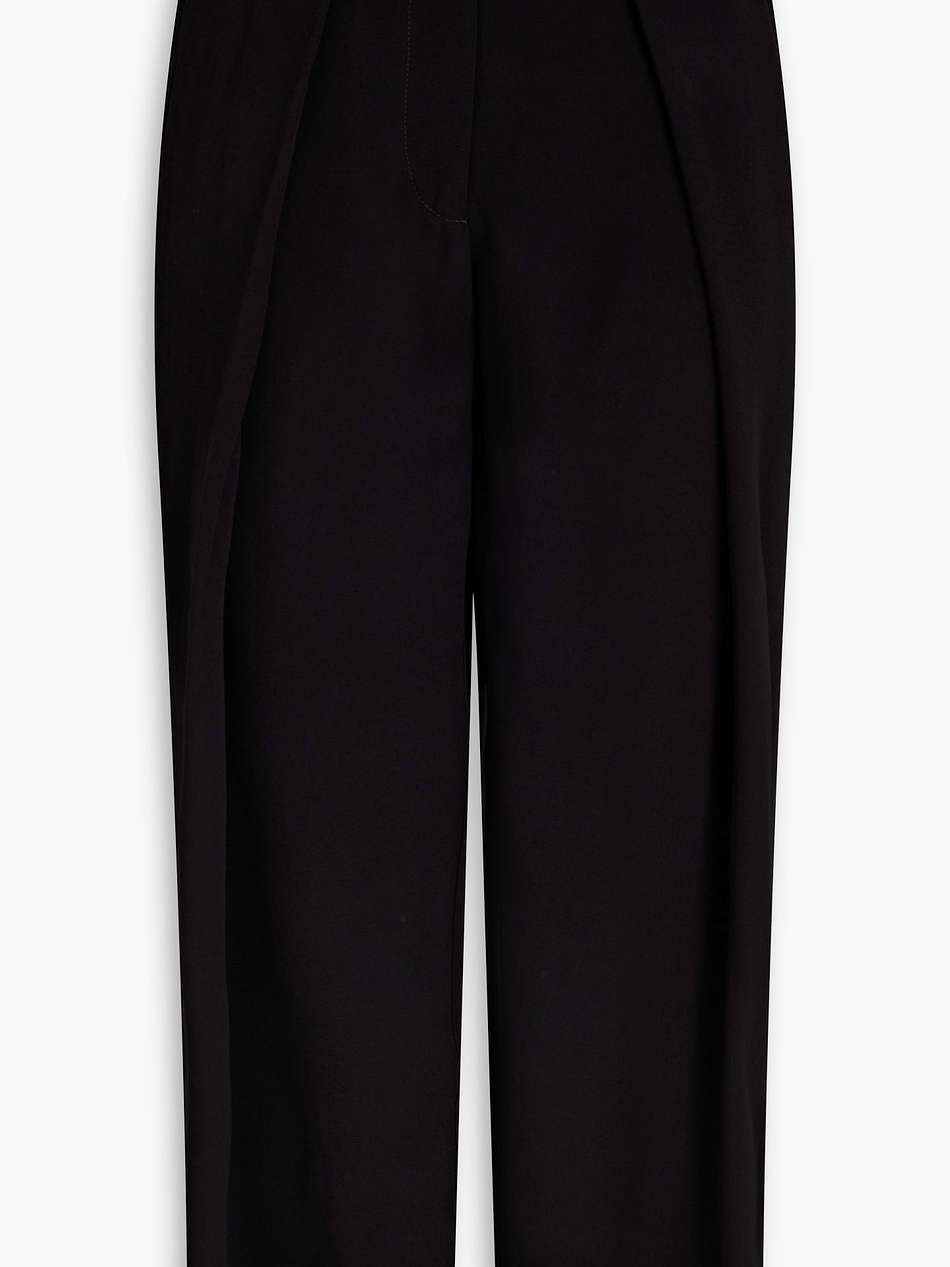 cropped crepe tapered pants