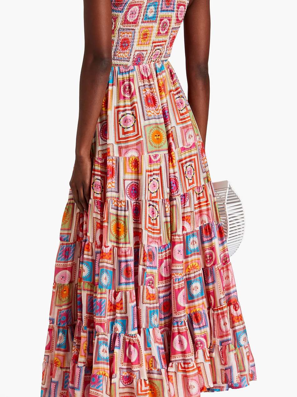 joe one-shoulder printed modal-blend maxi dress