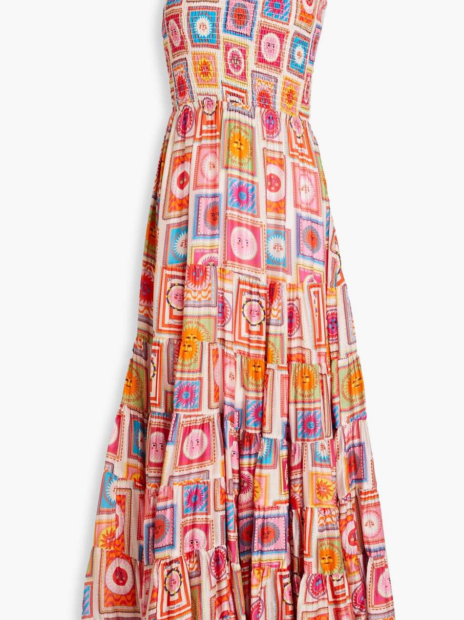 joe one-shoulder printed modal-blend maxi dress