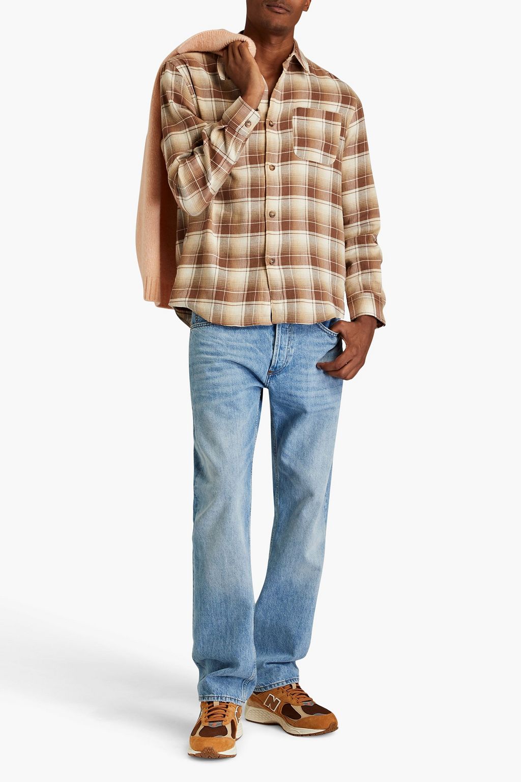 A.P.C. Checked cotton-blend flannel overshirt