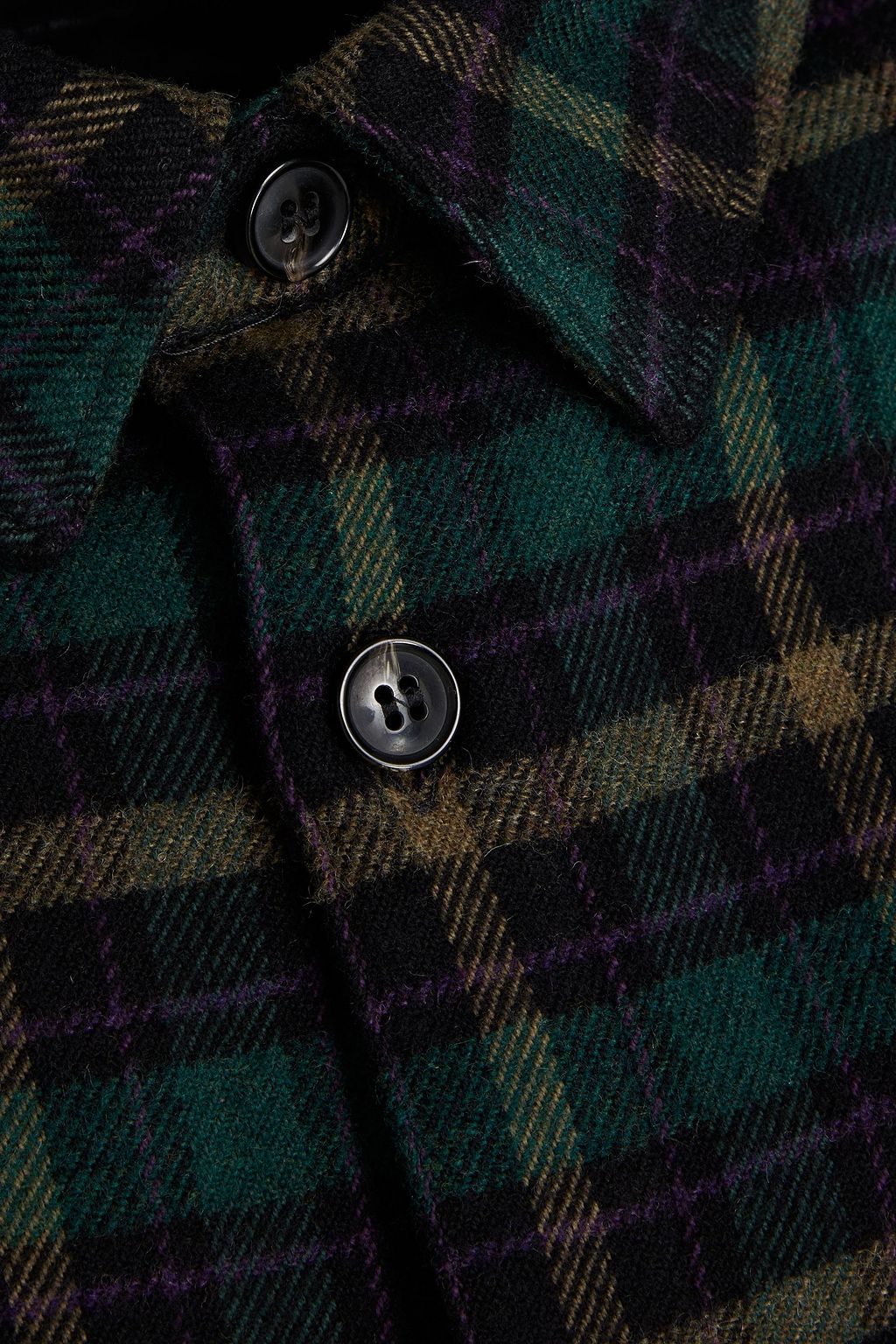 A.P.C. Checked cotton-blend flannel overshirt