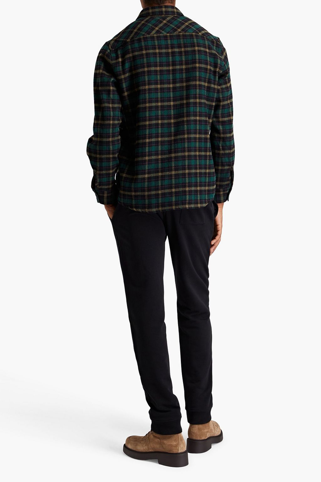 A.P.C. Checked cotton-blend flannel overshirt