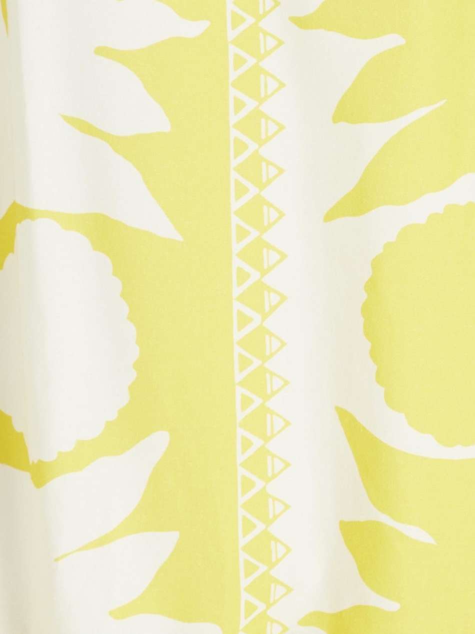 ruffled printed woven mini dress