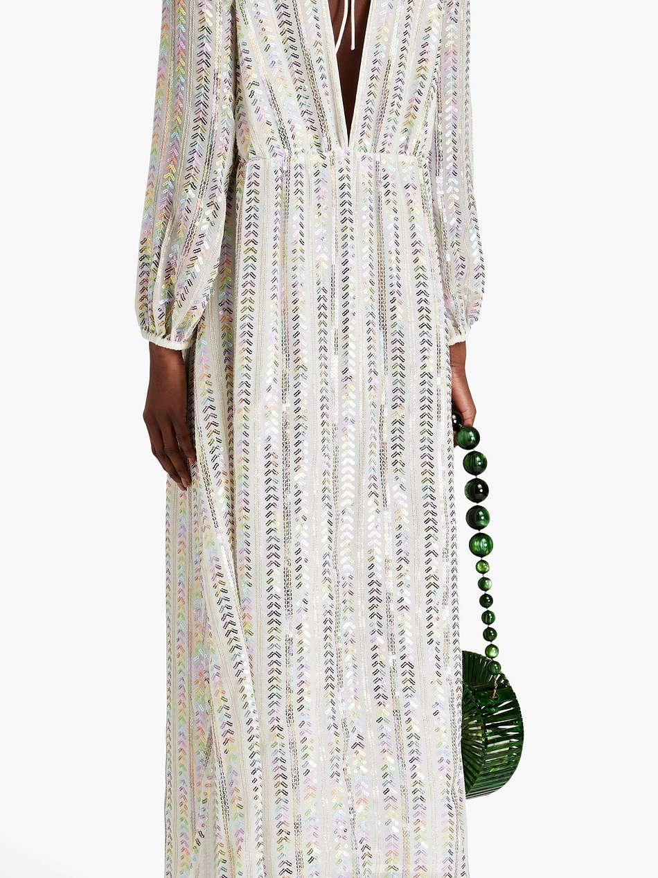 chica sequin-embellished voile maxi dress