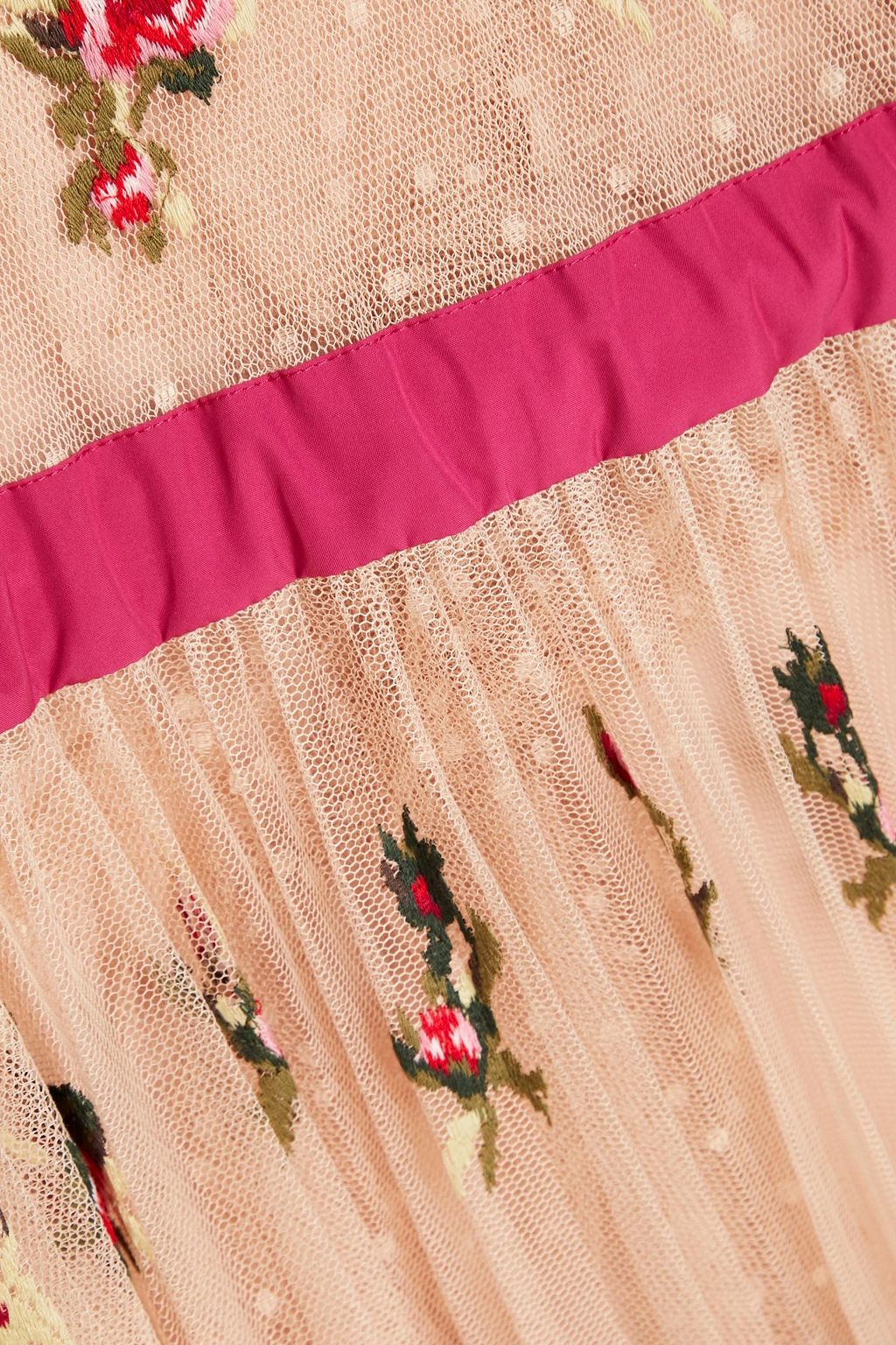 REDVALENTINO فستان قصير من قماش بوان ديسبري بتصميم مزموم