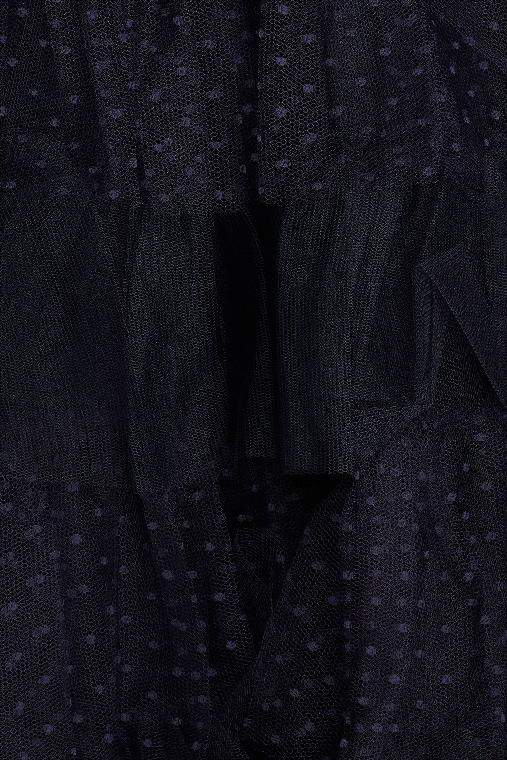 REDVALENTINO Gestuftes Midikleid aus Point d'Esprit