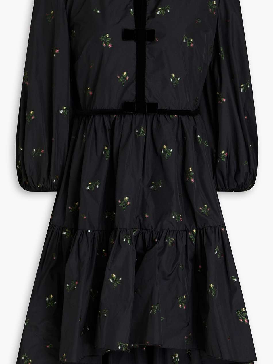 tiered fil coupé taffeta mini dress