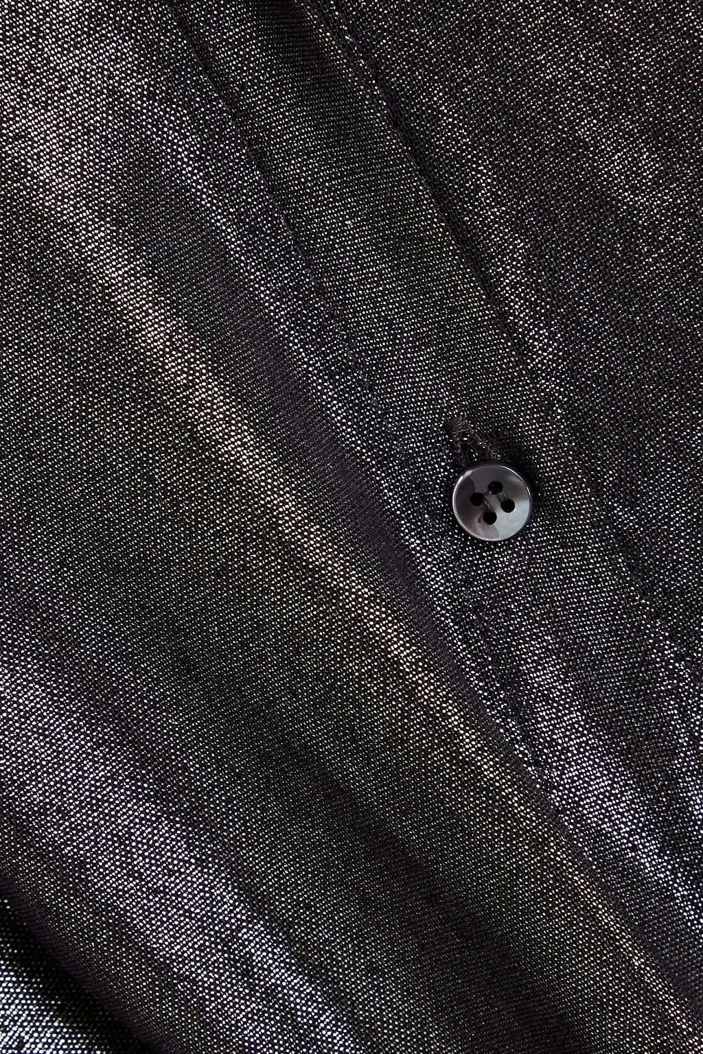 BRUNELLO CUCINELLI Midi-Wickelkleid aus Crêpe mit Metallic-Effekt und Zierperlen