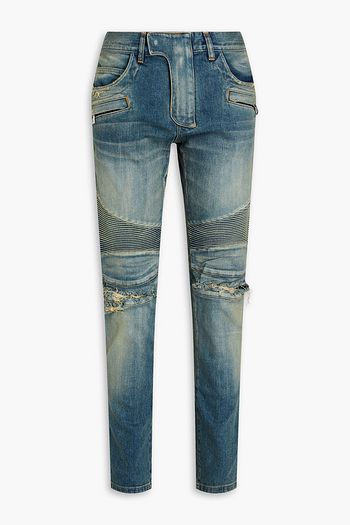 Balmain biker jeans sale deals