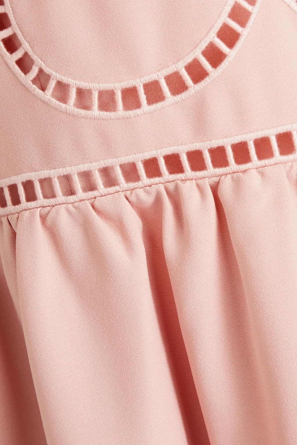 REDVALENTINO Lattice-trimmed cady mini dress