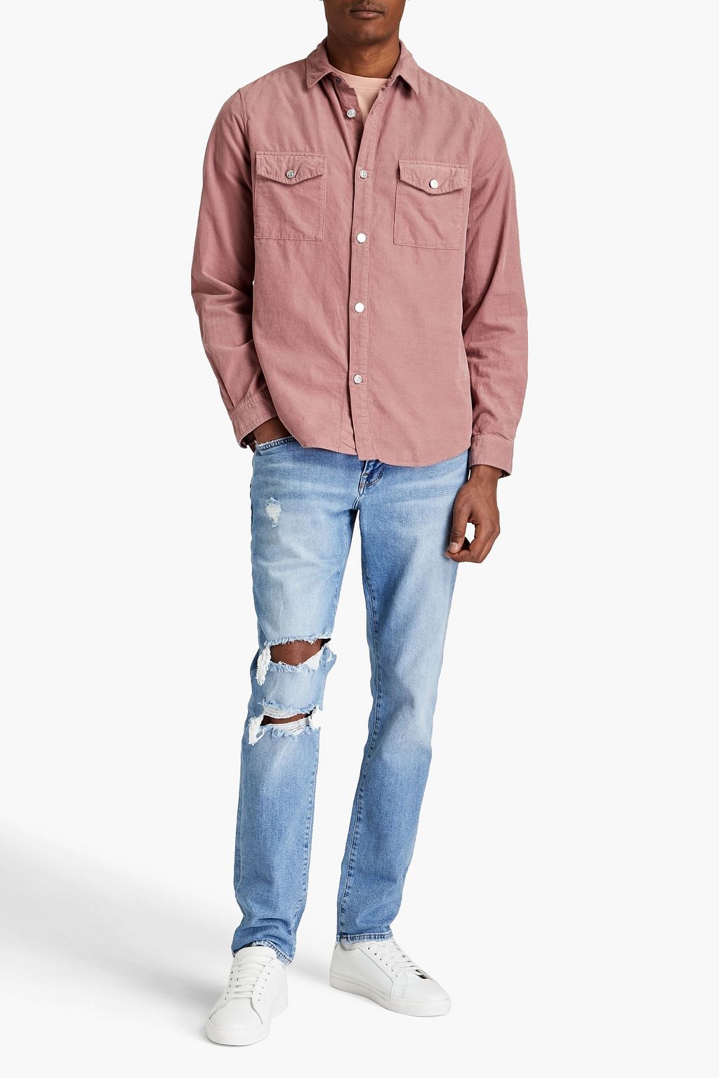 FRAME L'Homme Slim distressed denim jeans