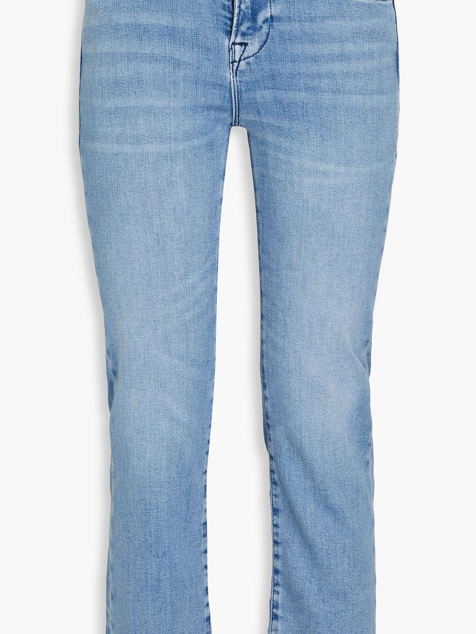 le high straight cropped mid-rise straight-leg jeans