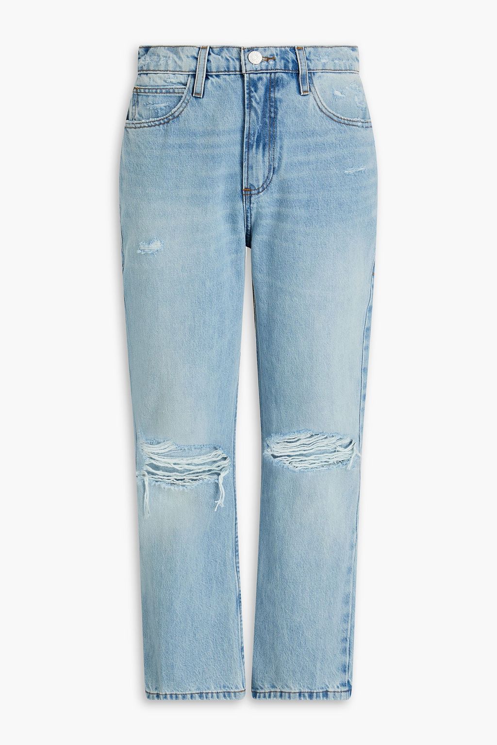 Distressed High Waisted Bootcut Jeans