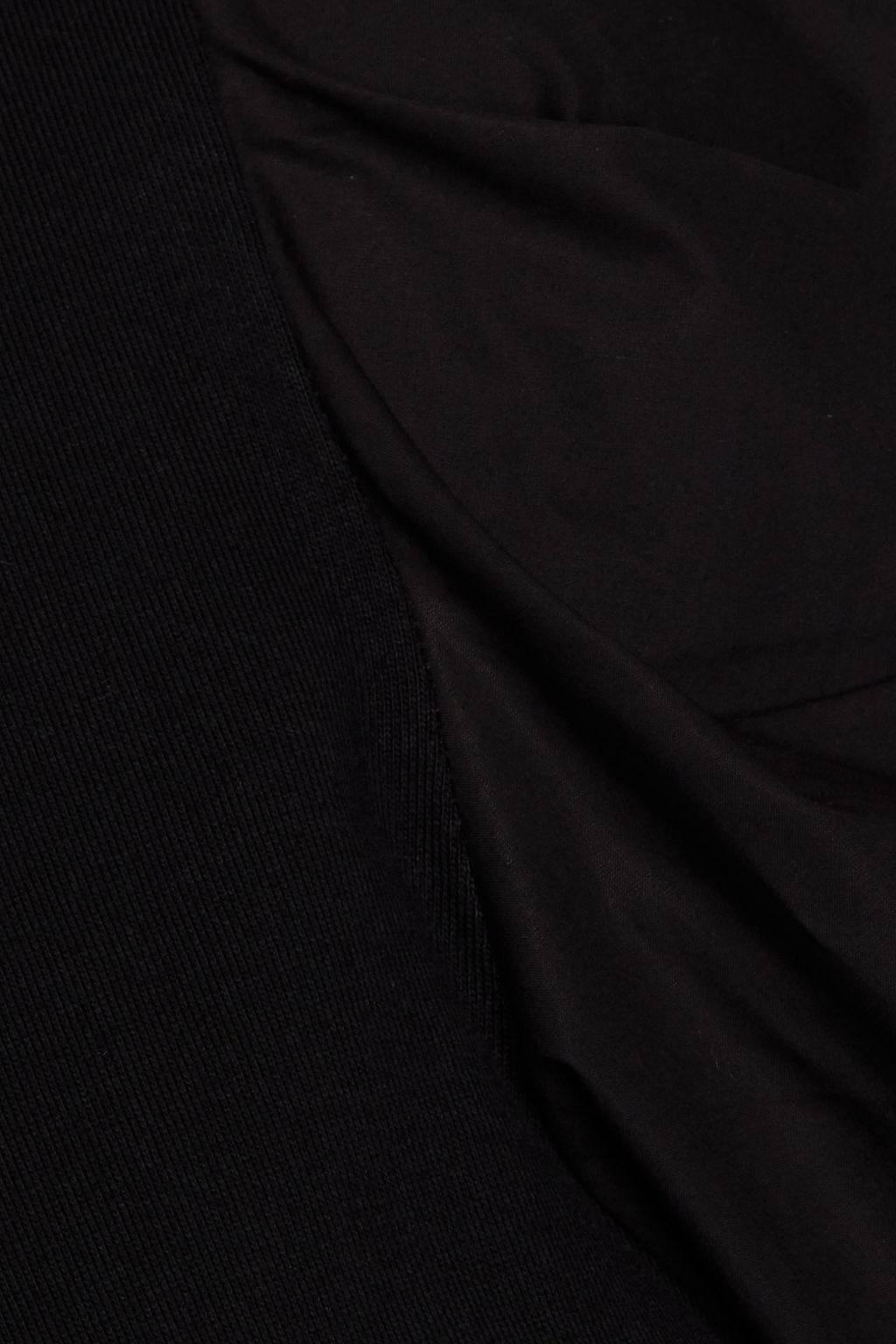 FRAME Poplin-paneled cotton-jersey top