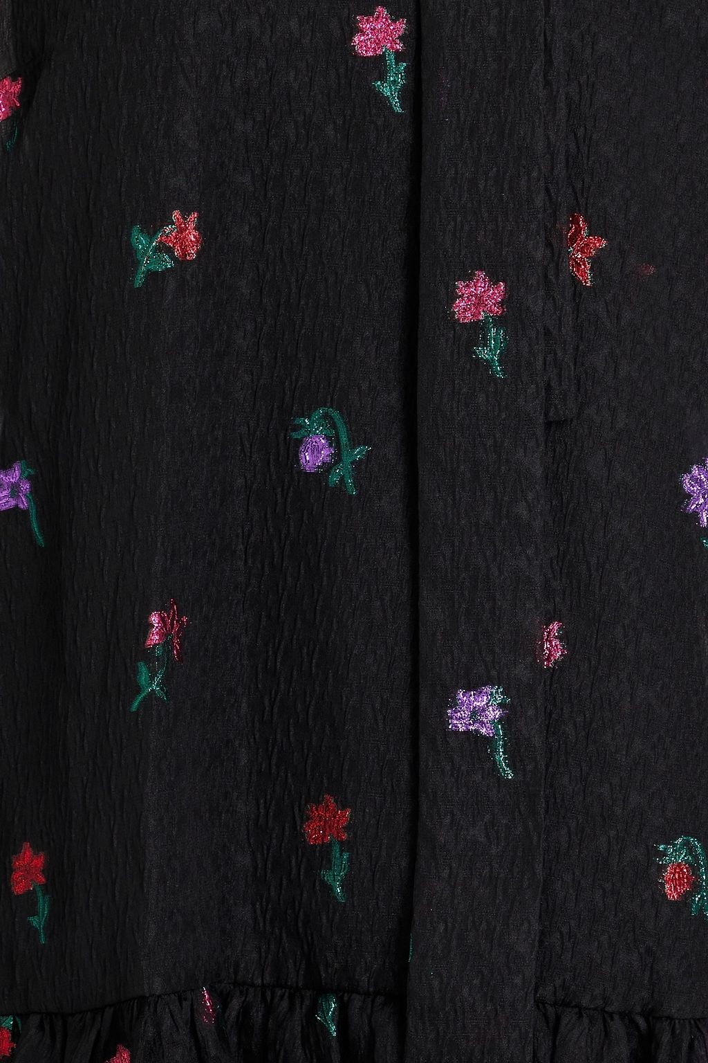REDVALENTINO Metallic fil coupé organza mini dress