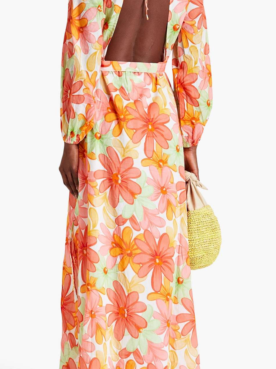 gaelle floral-print cotton maxi dress