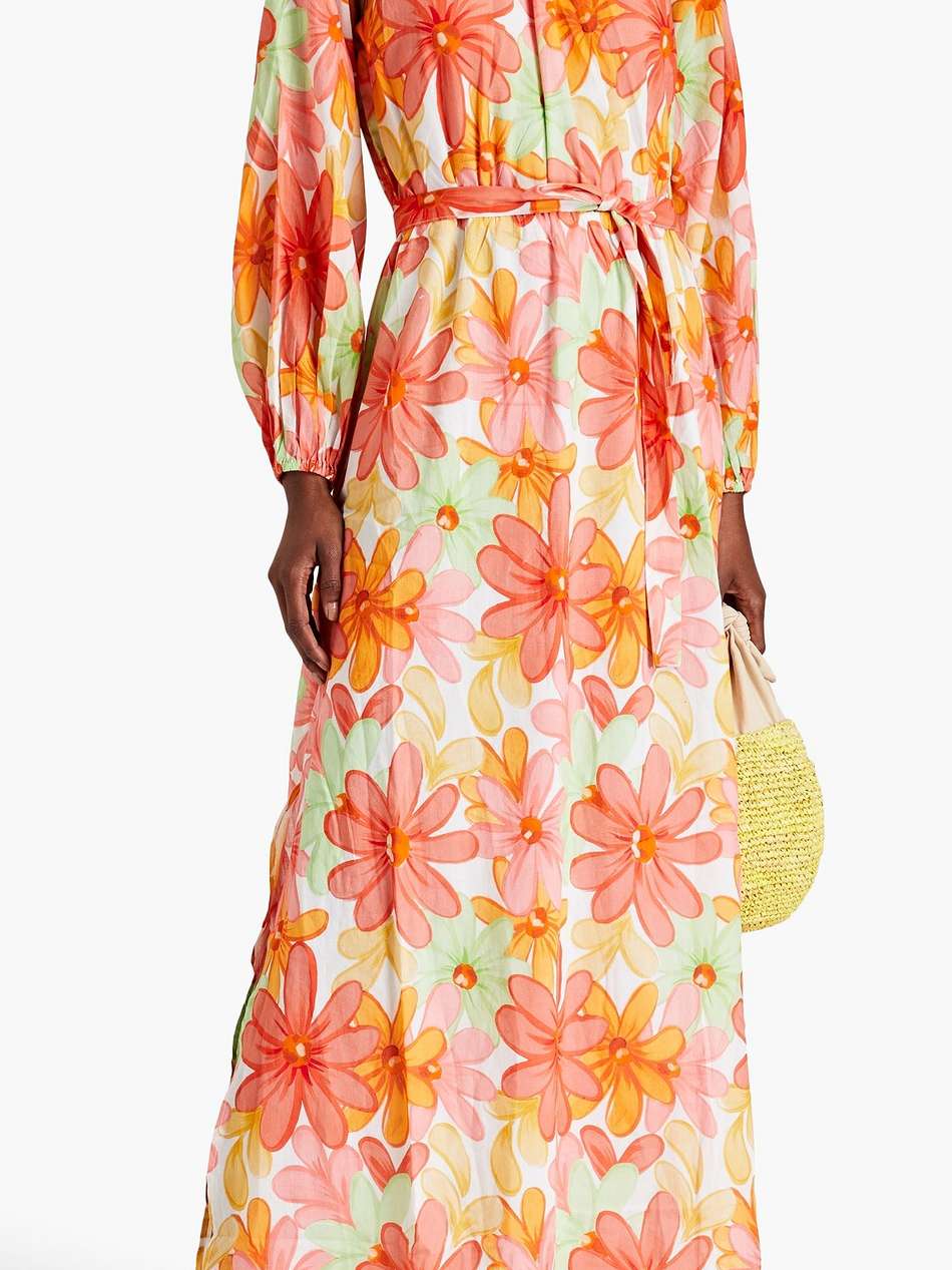 gaelle floral-print cotton maxi dress