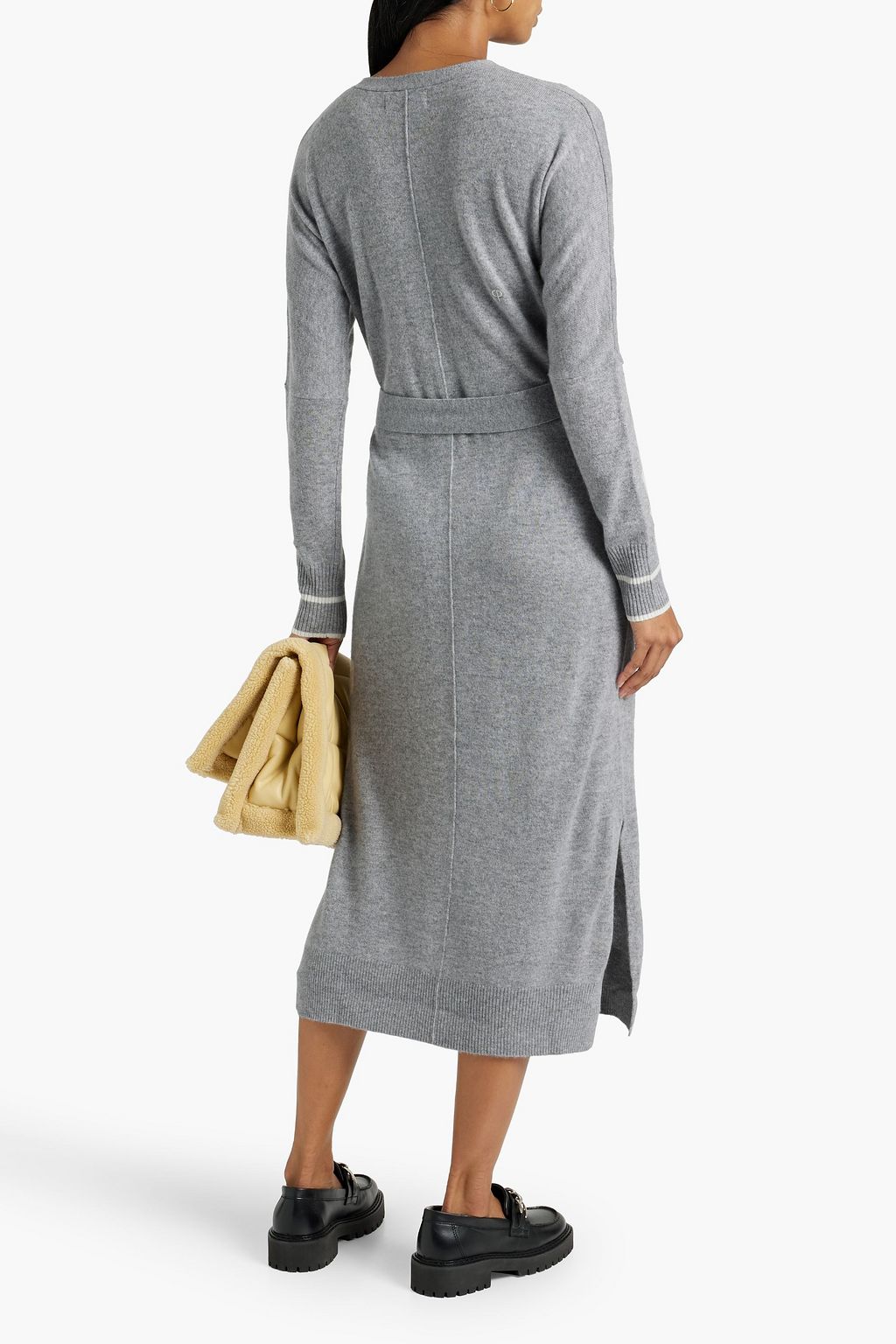 CHINTI & PARKER Belted merino wool and cashmere-blend midi dress