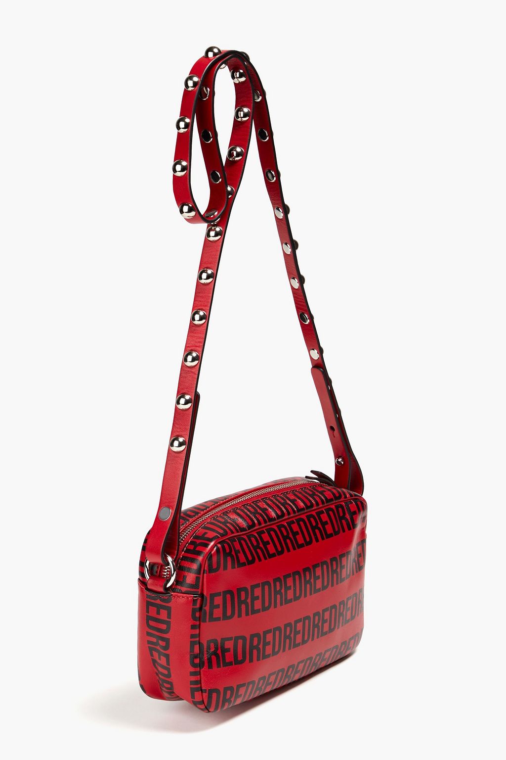 RED(V) Logo-print leather camera bag