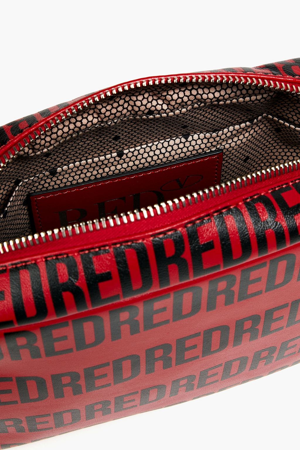 RED(V) Logo-print leather camera bag