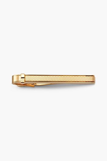 Burberry London Mother Of Pearl Tie Clip - White, Brass Tie Pins