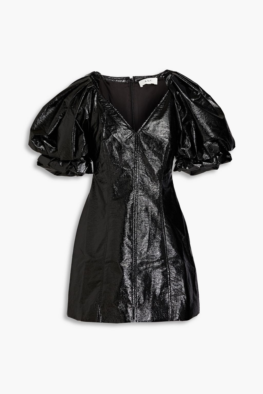 A.L.C. Park crinkled faux leather mini dress | THE OUTNET