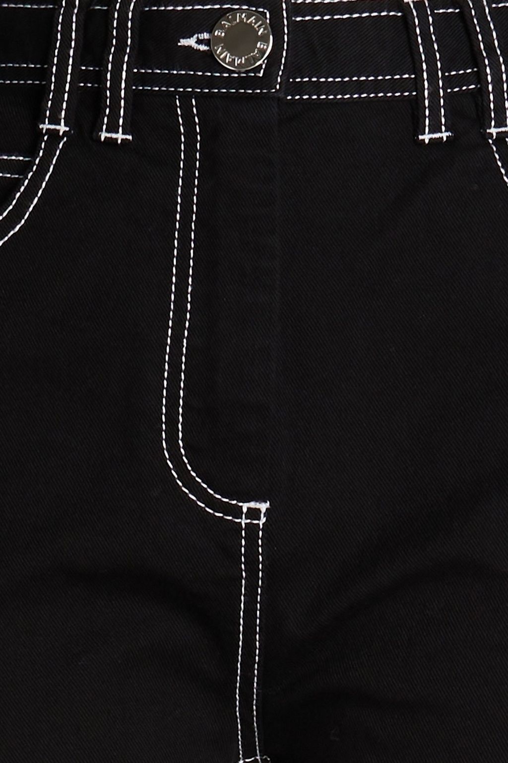 BALMAIN 하이라이즈 슬림 레그 진