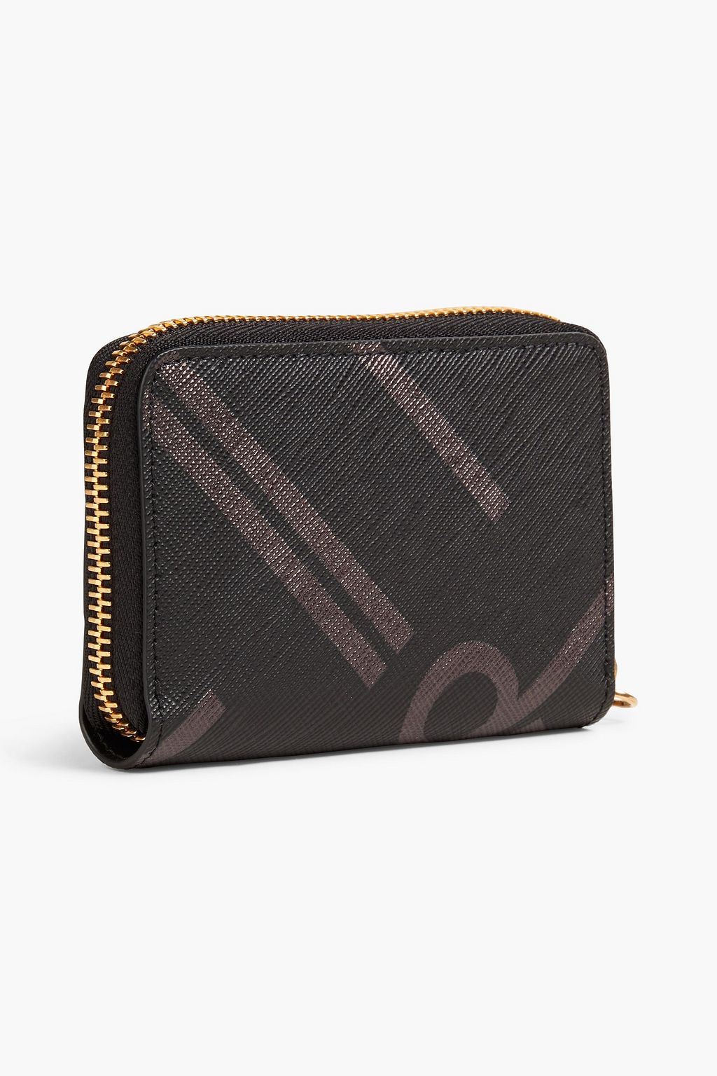 DUNHILL Logo-print faux textured-leather coin purse