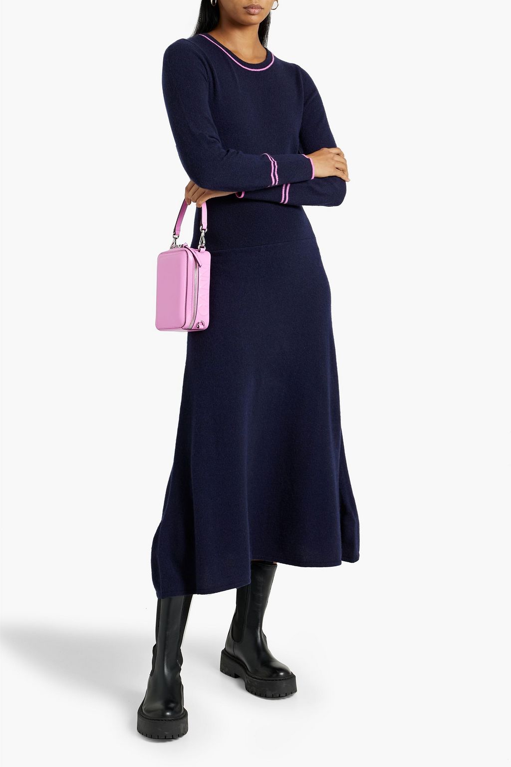 CHINTI & PARKER Merino wool and cashmere-blend midi dress