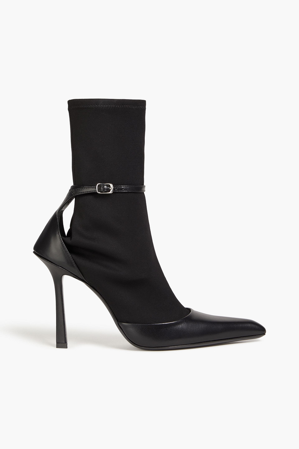 Scuba and leather sock boots