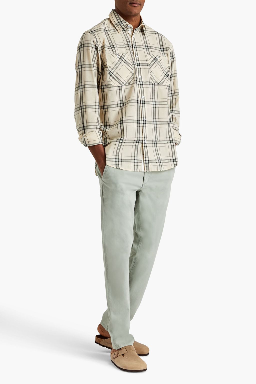 RAG & BONE Gus checked cotton Oxford shirt