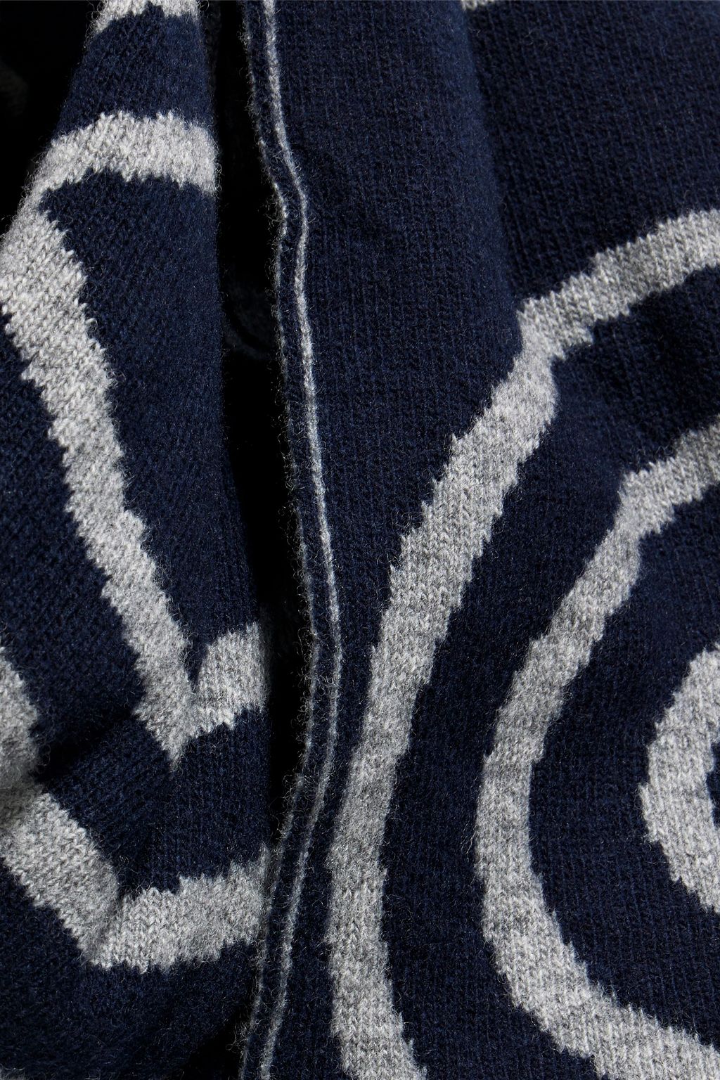 IRIS & INK Danielle jacquard-knit wool scarf