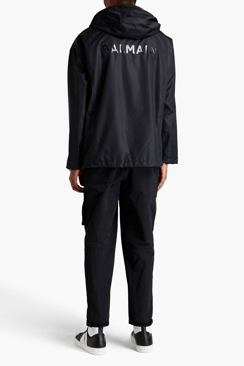 BALMAIN Shell hooded jacket