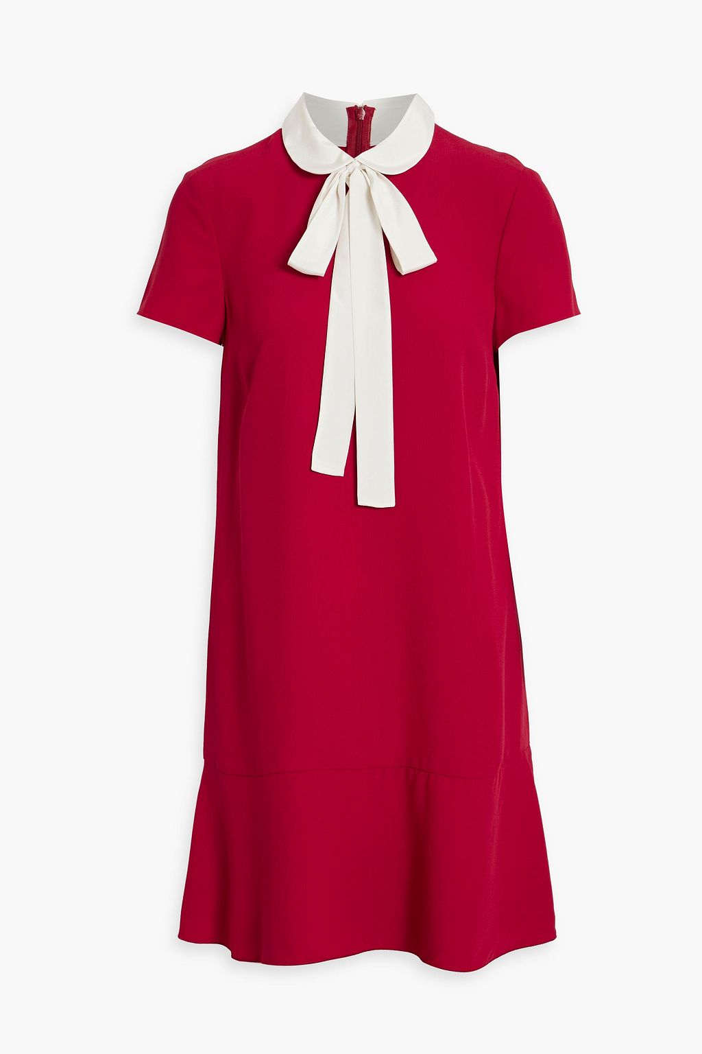 REDVALENTINO Pussy bow crepe de chine mini dress THE OUTNET