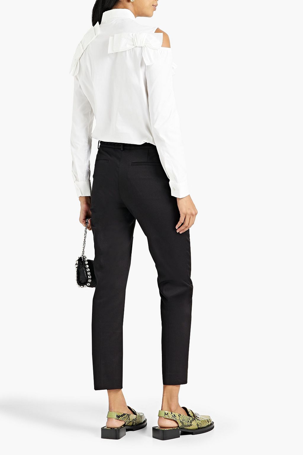 REDVALENTINO Cotton-blend twill slim-leg pants
