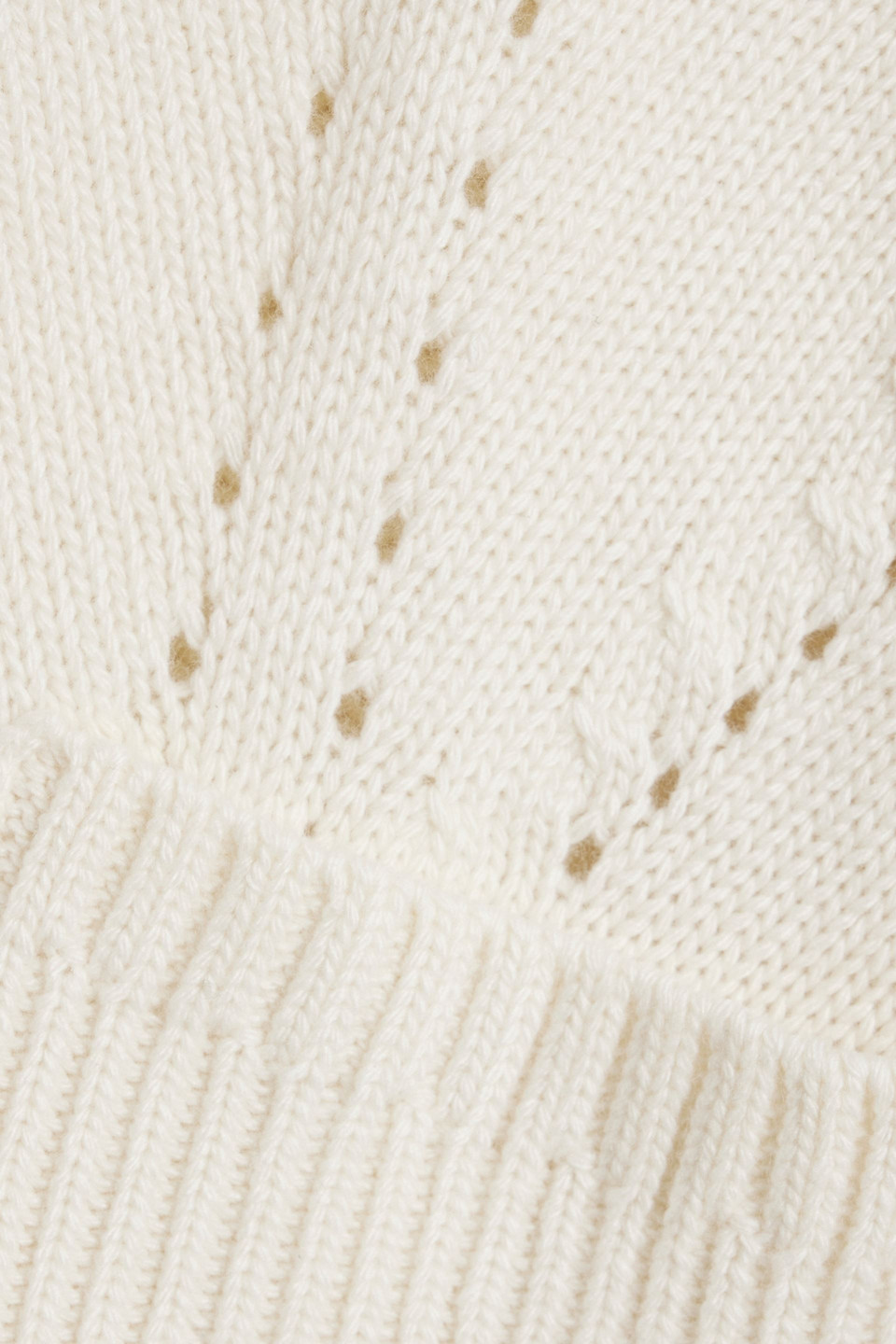 Red Valentino Bow-detailed Pointelle-knit Cardigan In Ivory