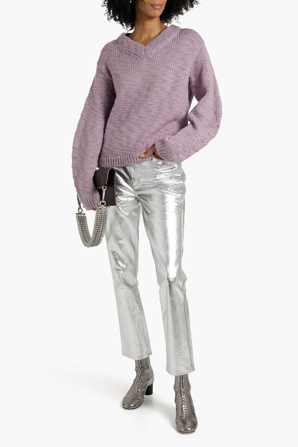 Shop Helmut Lang Wool Sweater In Lilac