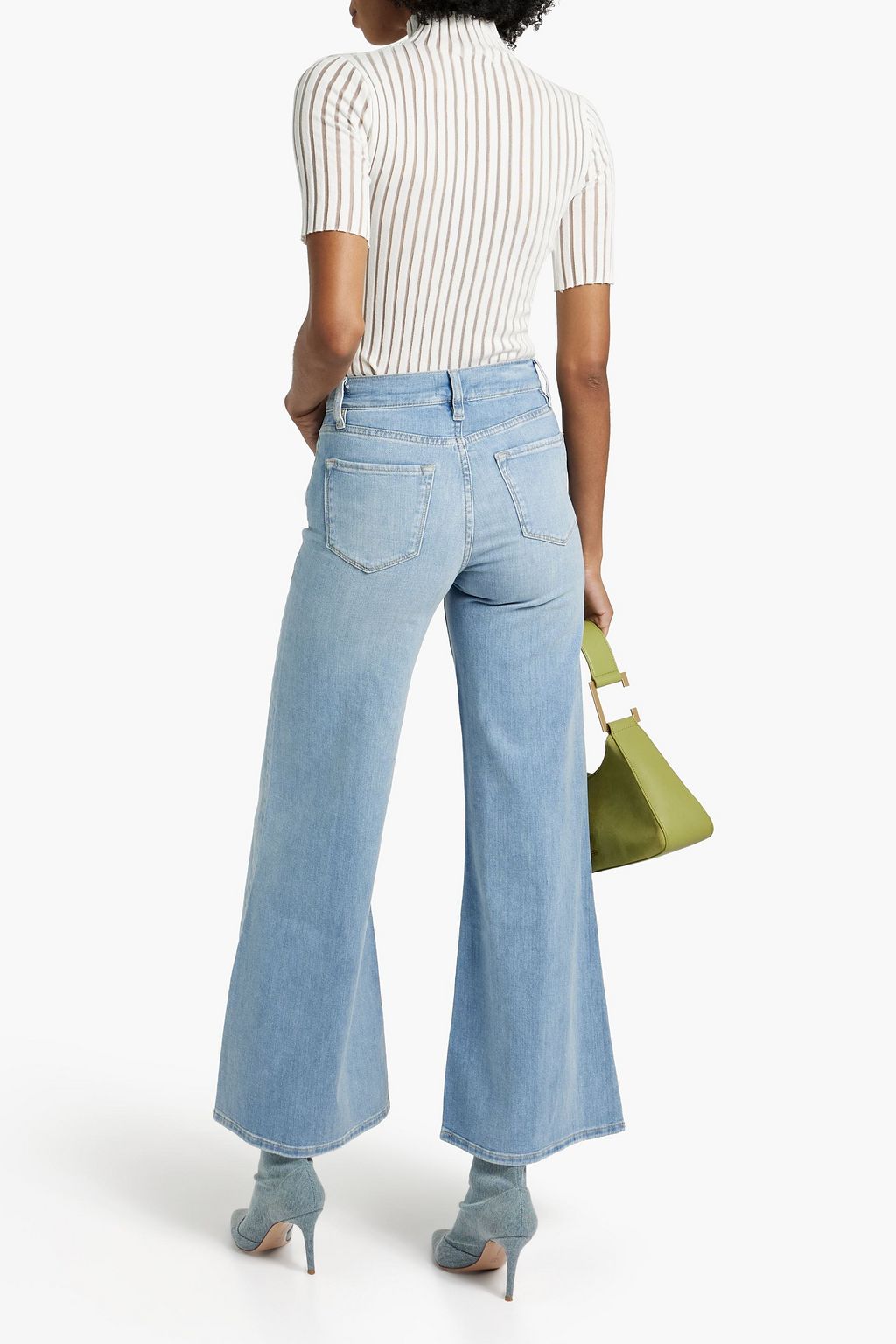 FRAME Le Pixie Palazzo high-rise flared jeans