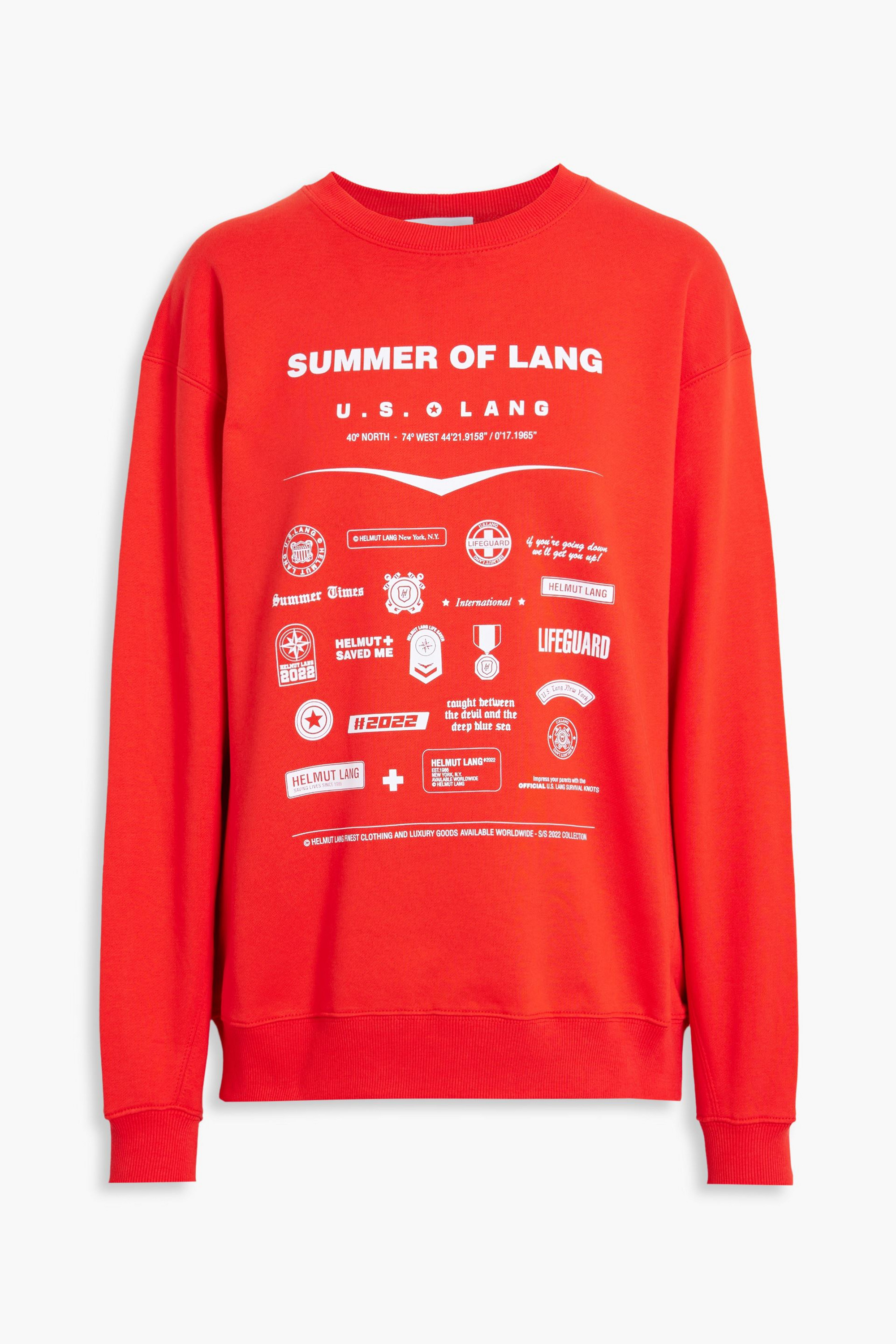 Helmut Lang Printed French cotton-terry sweatshirt thumbnail