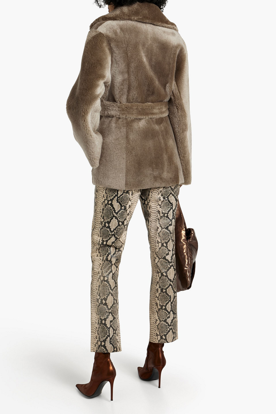 Dom Goor Kelly Shearling Jacket In Mushroom