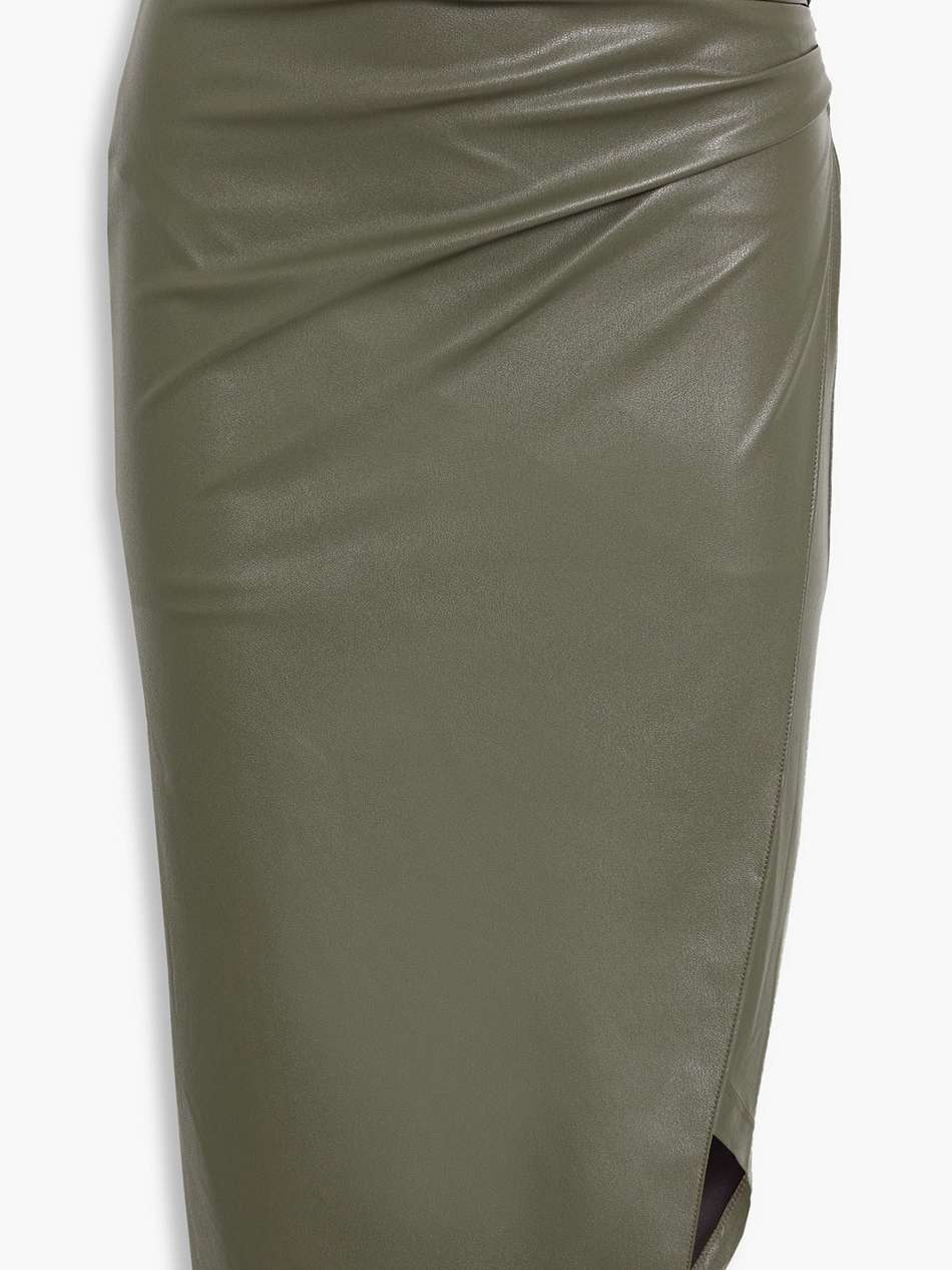 wrap-effect midi skirt